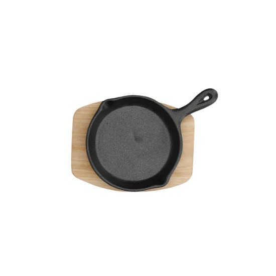 Mini patelnia 11,5 cm z drewnianym stojakiem – Kitchen Craft