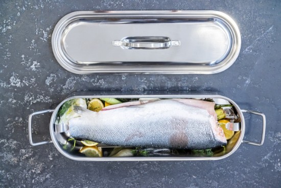 Posuda za kuhanje ribe, nehrđajući čelik, 45,5 x 15 cm - Kitchen Craft