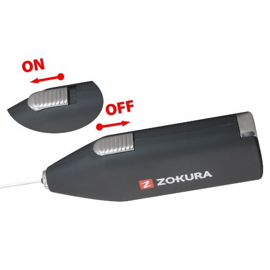 Milk frother with stand, stainless steel - Zokura