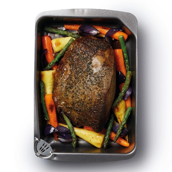 Steakový podnos, 34 x 23 cm, uhlíková oceľ - od Kitchen Craft