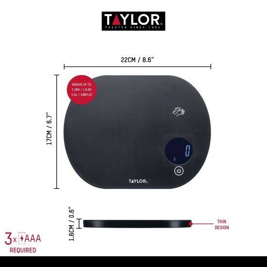 Taylor Pro kitchen scale, 5.5 kg - by Kitchen Craft