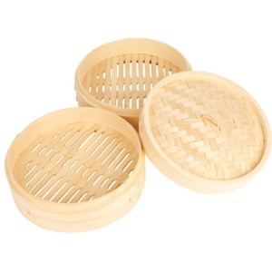 Steam cooking set, bamboo, 25 cm - Kitchen Craft brand