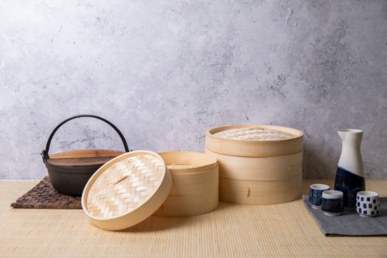 Juego de cocina al vapor, bambú, 25 cm - marca Kitchen Craft