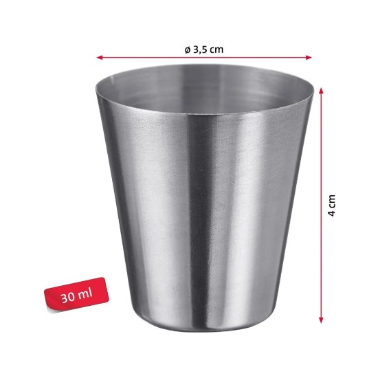 Сет од 4 мини чаше, нерђајући челик, 30мл, "Мендо" - Вестмарк
