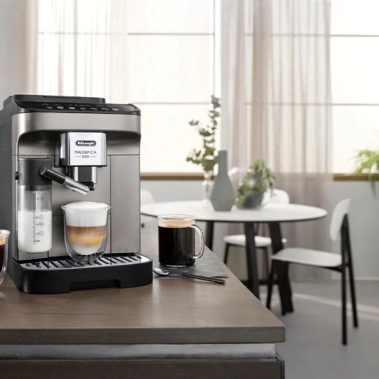 Automatic espresso machine, 1450W, "Magnifica Evo", Silver - DeLonghi