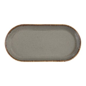 Oval Alumilite Seasons platter 30 cm, Dark grey - Porland  