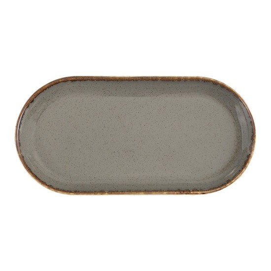 Ovāls Alumilite Seasons šķīvis, 30 cm, Tumši pelēks - Porland  