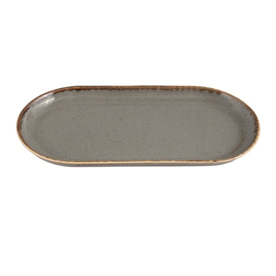 Oval Alumilite Seasons platter 30 cm, Dark grey - Porland  