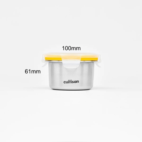 Round food storage containers, stainless steel, 200 ml, "Infant" - Cuitisan 
