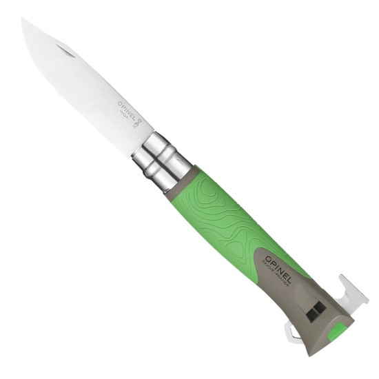 Kapesní nůž N°12, s vytahovačem klíšťat, "Explore", Green - Opinel