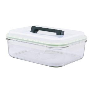 Food storage container with handle, "Handy" range, 2000 ml, made from glass - Glasslock