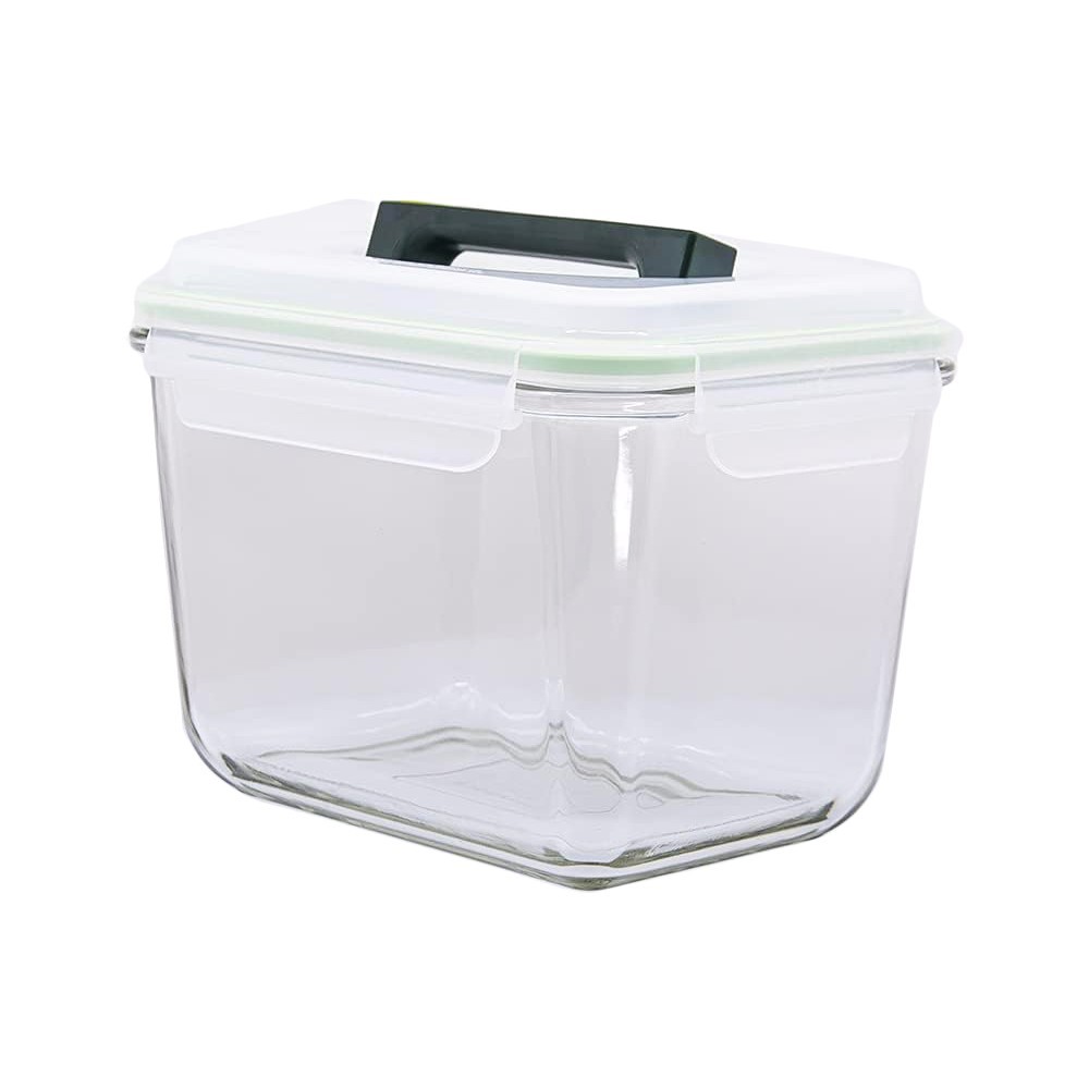 Food storage container with handle, Handy, 2500 ml, glass - Glasslock