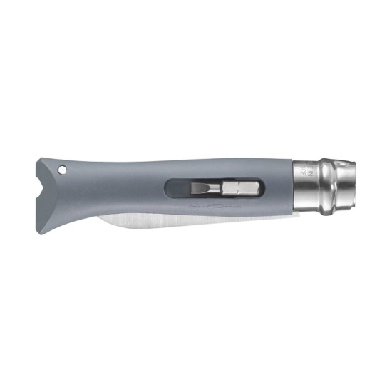 Lommekniv N°09, rustfrit stål, 8 cm, "DIY", Grey - Opinel
