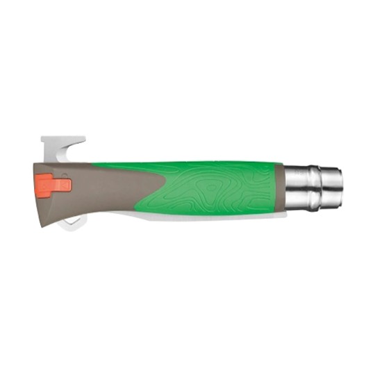Lommekniv N°12, med flåttavtrekker, "Explore", Green- Opinel