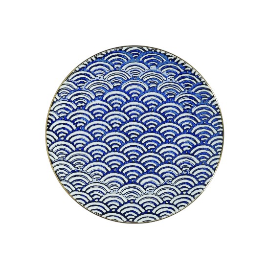 Porcelænstallerken, 22 cm, "Satori", Seigaiha Wave - Mikasa