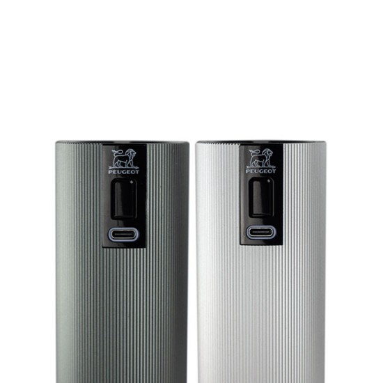 Set of 2 electric salt and pepper grinders, "Line" - Peugeot 