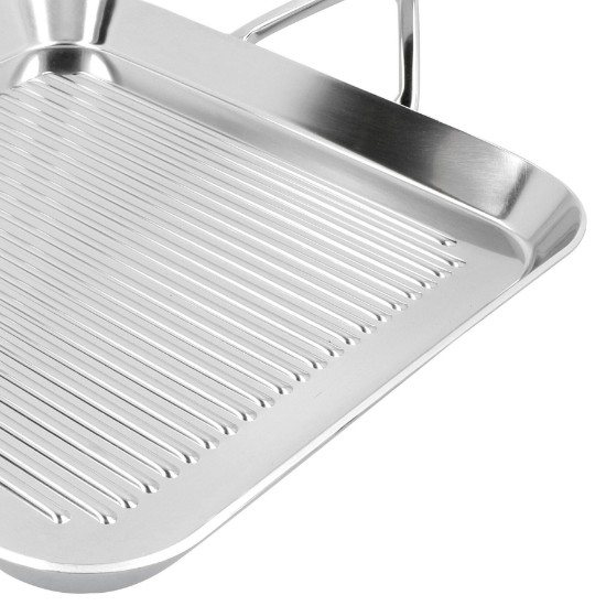 Square grill pan, stainless steel, 28x28cm, "Specialties 5" - Demeyere