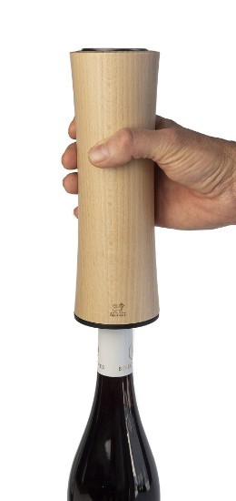 "Elis Reverse" electric corkscrew and cutter set, 21 cm, Natural - Peugeot