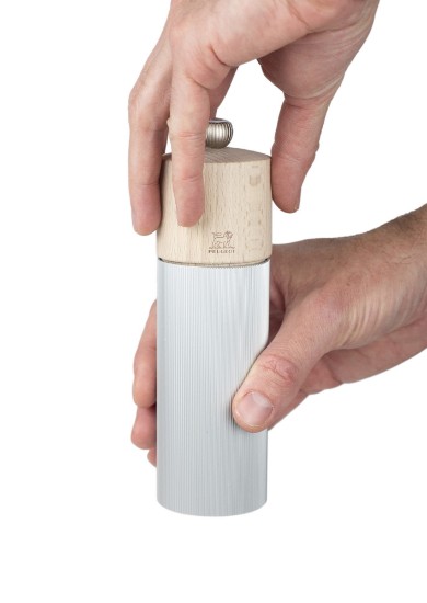 Salt grinder, 18 cm, "Line", Aluminium - Peugeot