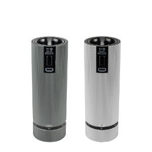 Set of 2 electric salt and pepper grinders, "Line" - Peugeot 
