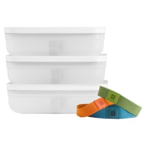 3-piece vacuum-sealing lunch box set, plastic, "FRESH & SAVE" - Zwilling