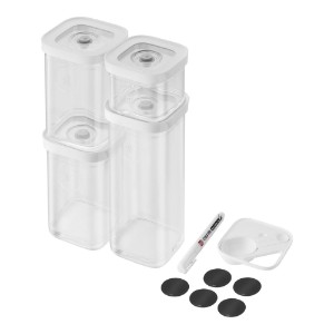 Storage container set, 6 pieces, with accessories, plastic, "Cube" - Zwilling