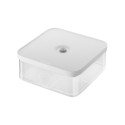 Firkantet madbeholder, plastik, 21,4 x 21,4 x 7,6 cm, 1,6L, "Cube" - Z