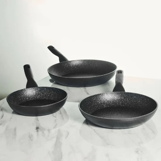 Set of 3 non-stick frying pans, "Nora" - Korkmaz