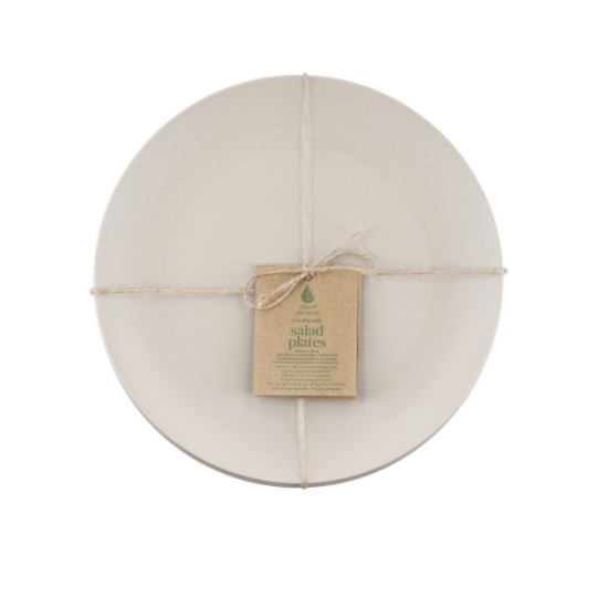 Súprava 4 jedálenských tanierov, vyrobených z recyklovaného plastu, 20 cm, “Natural Elements” - Kitchen Craft