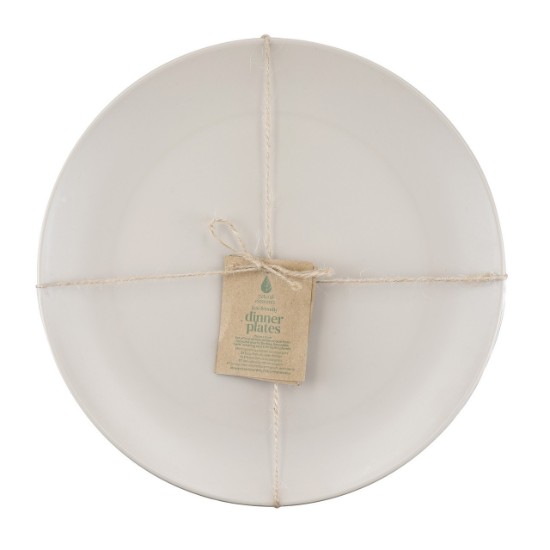 Juego de 4 platos llanos, hechos de plástico reciclado, 25,5 cm, “Natural Elements” - Kitchen Craft