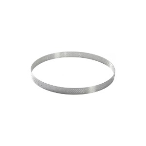 Perforated tart ring, stainless steel, 18.5 cm - de Buyer 