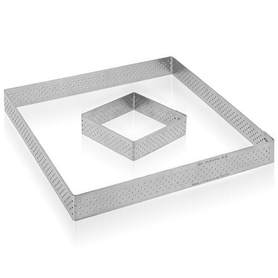 Moule à tarte, inox, 8 x 8 cm - Marque "de Buyer"