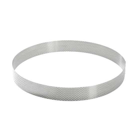 Perforated tart ring, 28.5 cm, stainless steel - de Buyer | KitchenShop