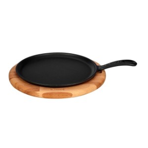Cast iron frying pan, 20 cm, with stand - LAVA brand