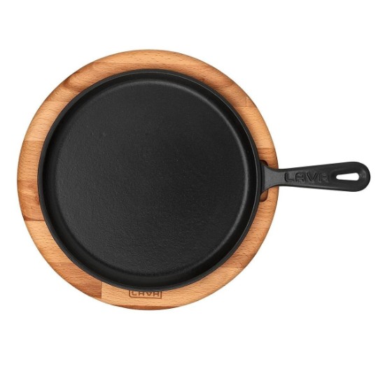 Cast iron frying pan, 20 cm, with stand - LAVA brand