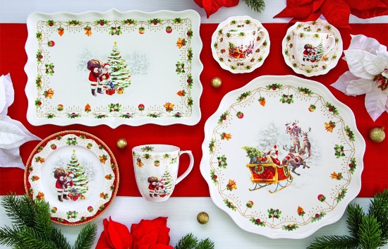 Porcelain platter, 30 × 29.5 cm, "Nostalgic Christmas" - Nuova R2S