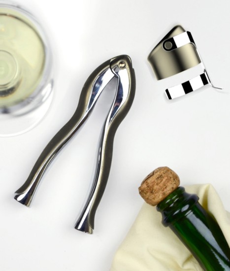 Комплект шампанско от 2 части, модел "Заек", цинк - от Kitchen Craft