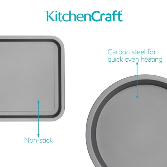 4 dalių kepimo rinkinys, anglinis plienas – Kitchen Craft