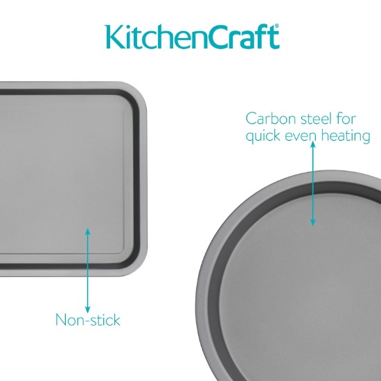 4 parçalı pişirme seti, karbon çeliği – Kitchen Craft