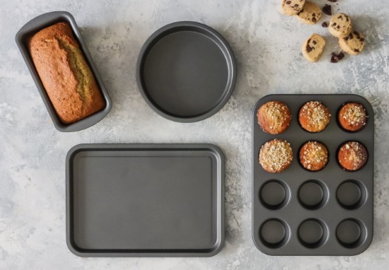 4-osainen leivontasarja, hiiliteräs – Kitchen Craft