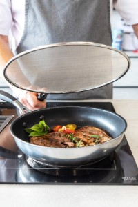 Protezione dagli schizzi, 28 cm, acciaio inossidabile - di Kitchen Craft