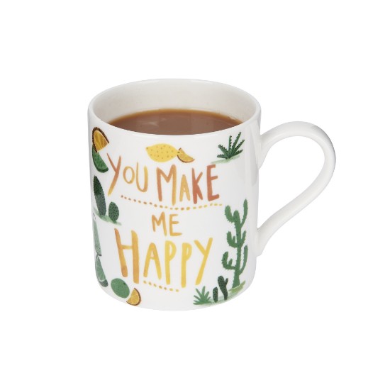 "You make me happy" mug 330 ml, porcelain - by Kitchen Craft