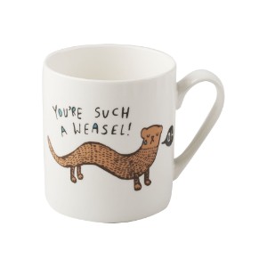 “You're such a weasel” inscribed mug 300 ml, porcelain – made by Kitchen Craft