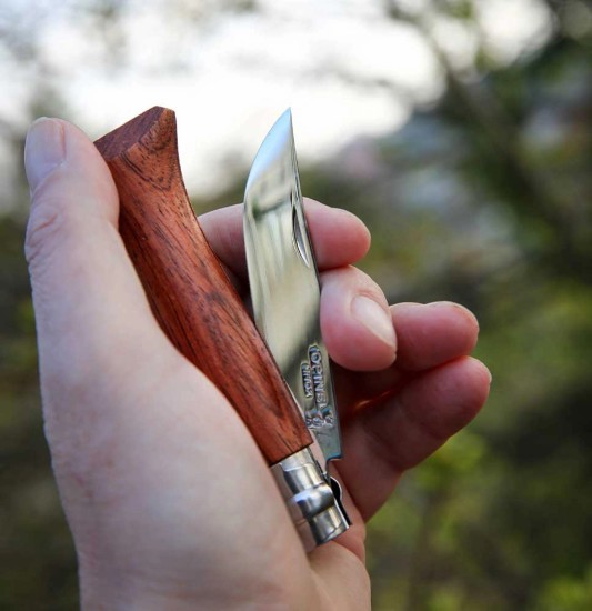 Pocket knife N°06, stainless steel, 7cm, "Tradition Luxe", Padouk - Opinel