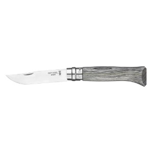 N°08 pocket knife, stainless steel, 8.5cm, "Tradition Luxe", Grey Birch - Opinel