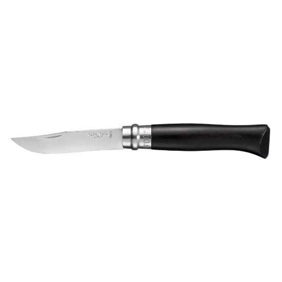 Canivete N°08, aço inoxidável, 8,5cm, "Tradition Luxe", Ebony - Opinel