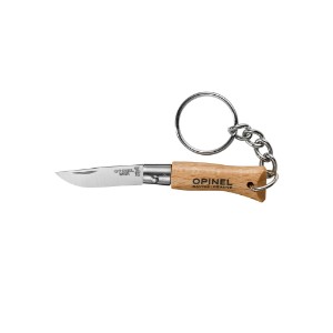 N°02 keychain knife, stainless steel, 3.5cm, "Tradition Inox", Stainless Steel - Opinel