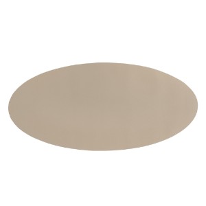 Oval table runner, 33 × 70 cm, "Togo", Taupe - Tiseco