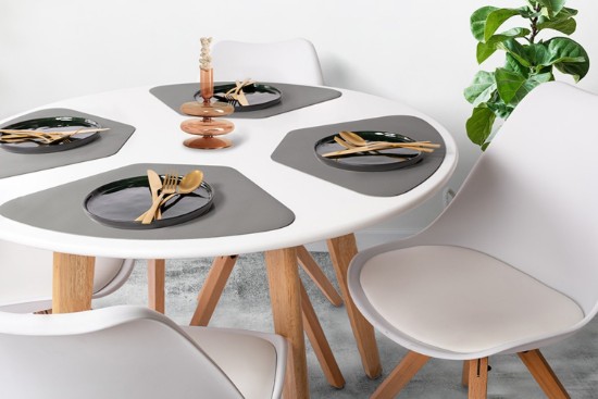 Asztali szőnyeg, 32x48 cm, "Togo", Grey - Tiseco