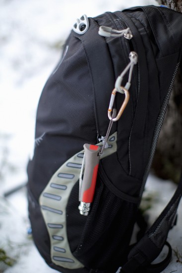N°08 kabatas nazis ar svilpi, nerūsējošais tērauds, 8,5 cm, "Outdoor", Red - Opinel